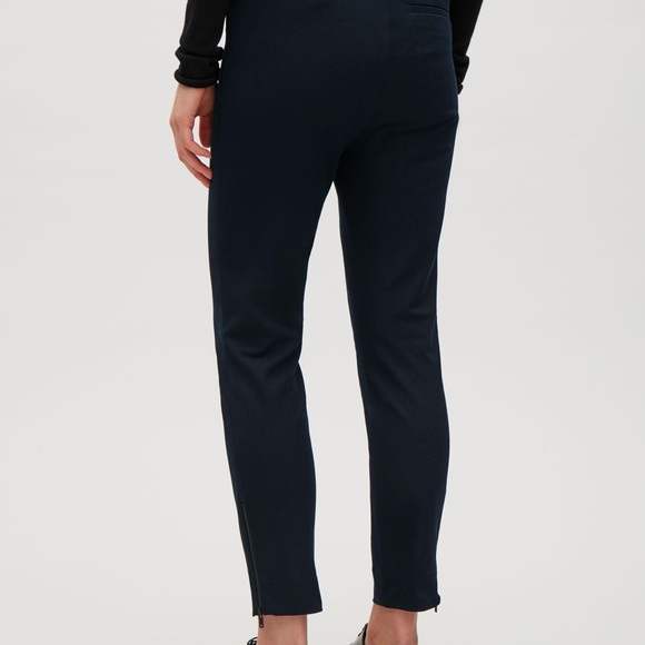COS Slim Fit Trousers Pants zippers at the ankles navy blue - Picture 2 of 6